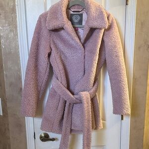 Vince Women's Soft Pink Teddy Jacket
